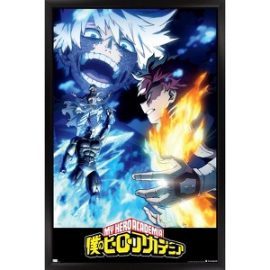 Trends International My Hero Academia: Season 7 - Todoroki vs Dabi Key Art Framed Wall Poster Prints - 1 of 4