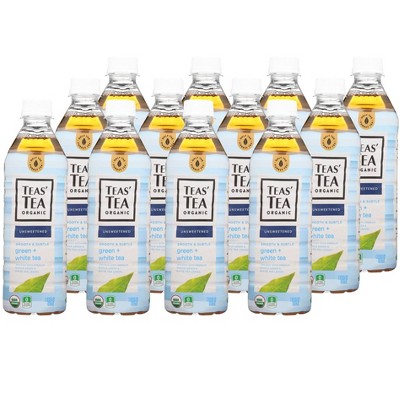 Teas' Tea Organic Unsweetened Green + White Tea - Case of 12/16.9 oz