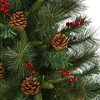 Nearly Natural 5-ft Mixed Pine Artificial Christmas Tree with 150 Clear LED Lights, Pine Cones and Berries - 4 of 4