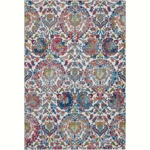 Global Vintage GLB06 Ivory/Blue Area Rug Colorful Vintage Damask By Nourison - 1 of 4