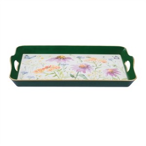 Wildflower Insect Print Tray with Handles 17"L - 1 of 3