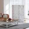 HOMCOM 5.5' Tall 4-Panel Room Divider and Folding Privacy Screen, Privacy Divider, Partition Wall for Indoor Bedroom Office Living Room, White - 3 of 4