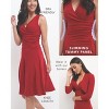 Rekucci Women’s Sleeveless V-Neck Fit-and-Flare Dress, Knee-Length, Slimming Tummy Control - 4 of 4