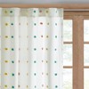 Multi-colored Jacquard Polka Dots Window Curtain, Soft White Ground Cotton Curtain for All Décor Style - image 4 of 4