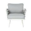 Christopher Knight Home Barbara Modern Outdoor Metal and Rope Upholstered Club Chairs (Set of 2) - 4 of 4