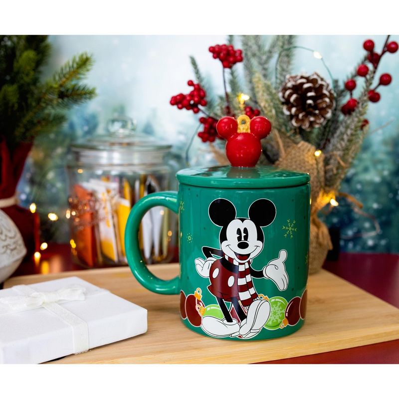 Silver Buffalo Disney Mickey Mouse Holiday Ornaments Ceramic Mug | Holds 18 Ounces, 3 of 7