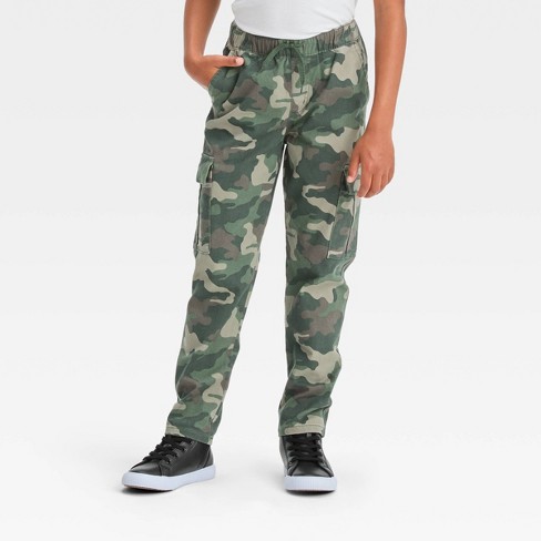 Boys' Stretch Tapered Cargo Pants - Cat & Jack™ Green 6 : Target