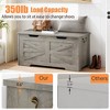 Storage Chest Toy Chest for Boys, Girls, Kids Wooden Toy Box with Lids and Safety Hinge, Entryway Storage Bench Chest, Storage Trunk - 3 of 4