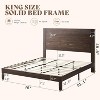 Mid-Century Modern Platform Bed with 48" Headboard - 2 of 4