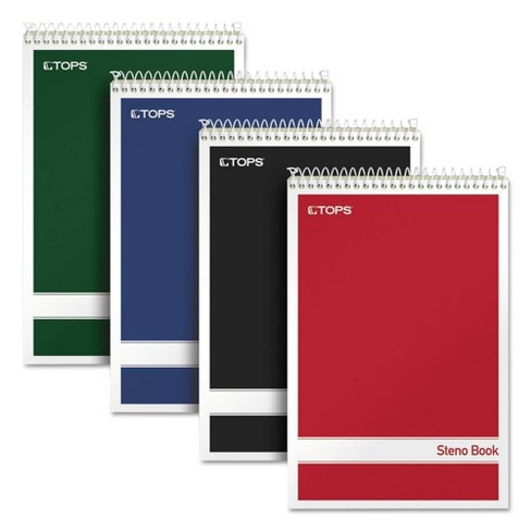 1InTheOffice Steno Pads Steno Notebook 12 Pack Top Spiral Notebook White Sheet 80 Sheet/Pad 
