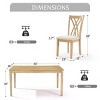Modern Dining Set for Kitchen or Dining Room, Wood Dining Table with MDF Tabletop, Wood Frame Chairs with Anti-Slip Pads-Coolbibila - 4 of 4