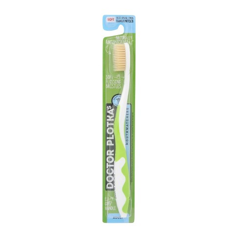 Doctor Plotka's Mouthwatchers Soft Bristle Adult Antimicrobial Toothbrush Green - 1 ct - image 1 of 4