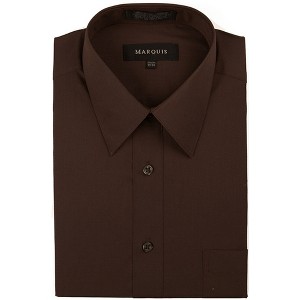 Classic Regular Fit Long Sleeve Point Collar Dress Shirt - 1 of 4