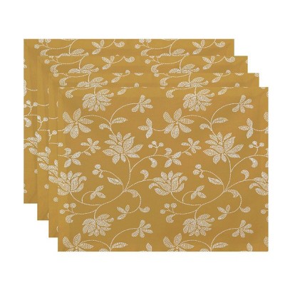 4pk Placemats Yellow - e by design