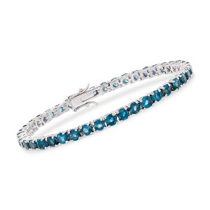 Ross-Simons 12.00 ct. t.w. London Blue Topaz Tennis Bracelet in Sterling Silver - 1 of 4