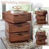 WOWLIVE 3 Drawer Nightstand with Rotating Drawers, Modern Wood Bedside Table for Bedroom Living Room, Small Dresser - 2 of 4