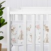 Sweet Jojo Designs Girl BreathableBaby Breathable Mesh Crib Liner Deer Floral Pink Green White - 4 of 4
