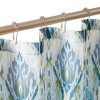 Ikat Drops Shower Curtain Teal Single 72x72 - 3 of 4