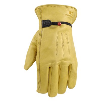 Wells Lamont Men's HydraHyde Leather Work Gloves, ONE PAIR SIZE M, L, & XL  NEW