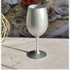 ChicFurnit Drinkware Metallic Plastic Wine Glasses Unbreakable Acrylic Design for Stylish Entertaining, Silver, 2.88"*2.88"*8.88" - 3 of 4