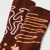 Women's Chocolate Candy Christmas 2pk Crew Socks - Brown 4-10 - 3 of 4