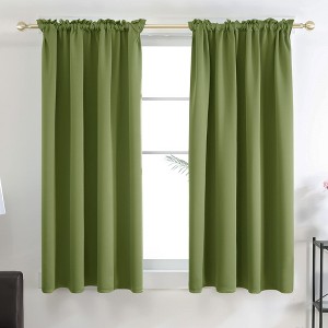 Deconovo Blackout Thermal Rod-Pocket Curtains, OEKO-TEX, 2 Panels(42W) - 1 of 4