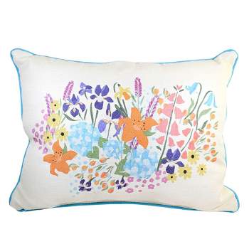 Home Decor 20.0 Inch Charming Spring  Floral  Pillow Spring Flowers Throw Pillows