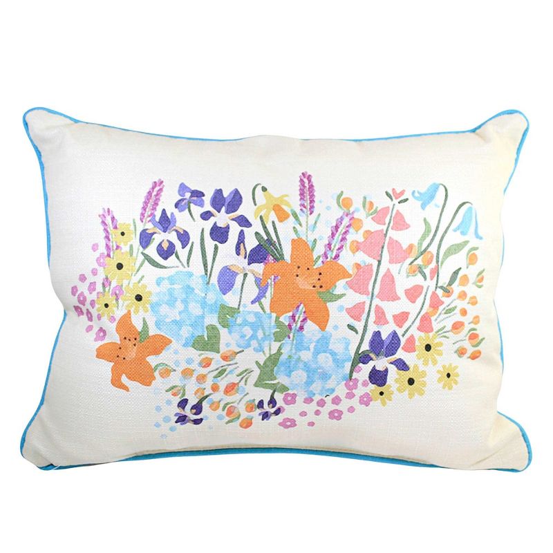 Home Decor 20.0 Inch Charming Spring  Floral  Pillow Spring Flowers Throw Pillows, 1 of 4