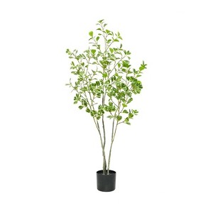 Artificial Ficus Tree,Simulated Ficus Tree with Natural Trunk,Silk Ficus Leaves Artificial Trees for Living Room Bedroom Office Balcony Corner Decor - 1 of 4