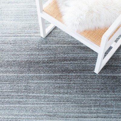 Adirondack Grey and Light Grey Synthetic Runner Rug