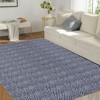Printed Area Rug, Realistic Braided-Look Textured Rugs, Machine Washable Non-Slip Indoor Carpet for Living Room, Bedroom & Durable Home Decor - 3 of 4