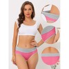 Agnes Orinda Women's Plus Size 5 Packs Mid-High Waist Solid Stretchy Comfortable Briefs - 3 of 4