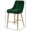 Meridian Furniture,Owen Green Velvet Stool, Set of 2 - 4 of 4