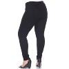 Women's Plus Size Super Stretch Black Denim - White Mark - 3 of 3