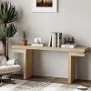 HDZNVF 66in Extra Wide Real Wood Veneered Console Table, Minimalist Sofa Table Behind Couch, Distressed Oak - 4 of 4