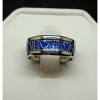Love Blue Stainless Steel Wedding Band Ring Mens or Womens Ginger Lyne Collection - 2 of 4
