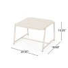 GDFStudio Crowningshield Outdoor Slatted Iron Side Table - 3 of 4