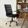 Alamont Mid Back Metal Swivel Office Chair Black/Rose Gold - 3 of 4
