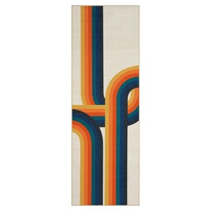 Indoor Modern Washable Geometric Area Rugs for Nursery Kids Room, Soft Non Slip Contemporary Carpet for Living Room Bedroom - 1 of 4