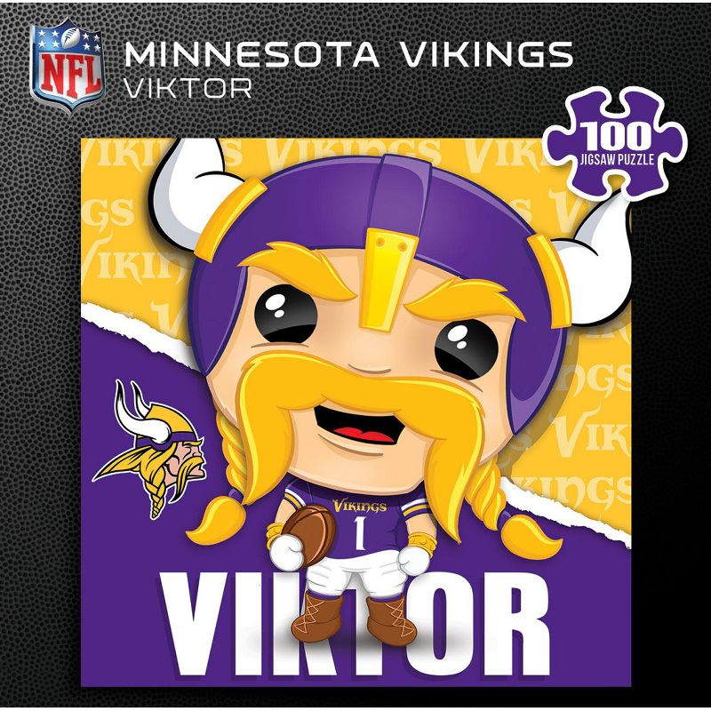 MasterPieces Viktor - Minnesota Vikings Mascot 100 Piece Jigsaw Puzzle, 4 of 6