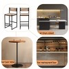ChicFurnit Dining Chairs 2 PCS High Bar Stools Bar Chairs Metal Frame Dining Chairs for Counter, Kitchen Island, Beige, 14.96"*15.15"*34.84" - 4 of 4