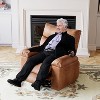 Modern Swivel Massage Recliner Chair, Power Rocking with Vibration and Heating, Overstuffed Faux Leather Single Sofa Chair - 4 of 4
