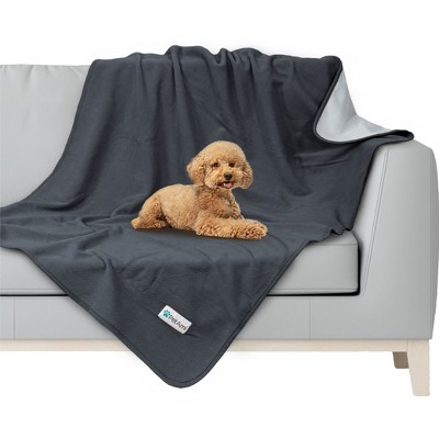 Medium Charcoal Waterproof Fleece Pet Blanket