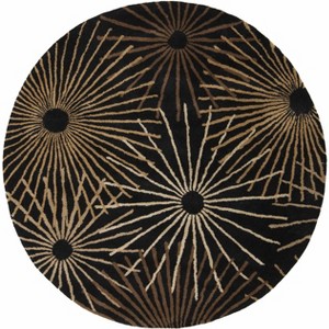 Hauteloom Clover Black Modern Wool Rug - 1 of 4