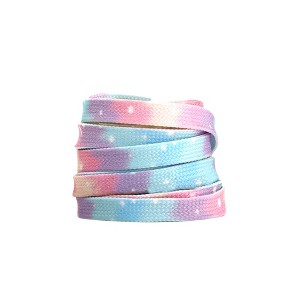 INSPIRE CHIC Flat Colorful Tie Dye for Sneakers Boots Shoestring 2 Pair - 1 of 3