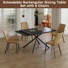 5-Piece Dining Set with Retractable Extension Design - 3 of 4