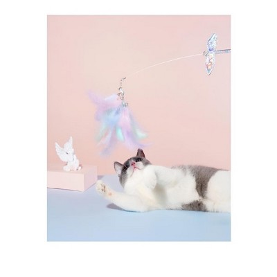 Tree City Angel Wand Cat Teaser Toy for Indoor Cats to Chase and Exercise