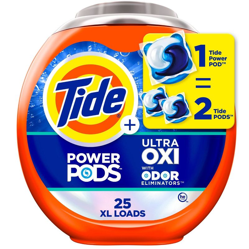 Tide Ultra Oxi Power Pods HE with Odor Eliminators for Visible and Invisible Dirt Laundry Detergent Soap Pacs, 1 of 9