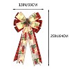 Aoibox Christmas Tree Topper Bow with 30 LED Lights 13x25 Inch Red Black Buffalo Plaid Rustic Wreath Bow with Pine Cones 1 Piece - 3 of 4