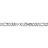 Black Bow Jewelry 4.5mm, 14k White Gold, Flat Figaro Chain Bracelet - 3 of 4